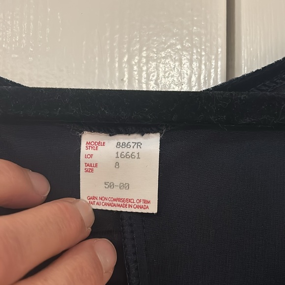 Deep Navy Velvet Long Tank Dress with Bolero Jacket - Picture 3 of 6